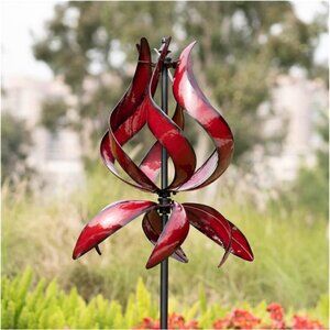 Yard Garden Wind Spinners - Large Outdoor Metal Wind Spinners with Stake